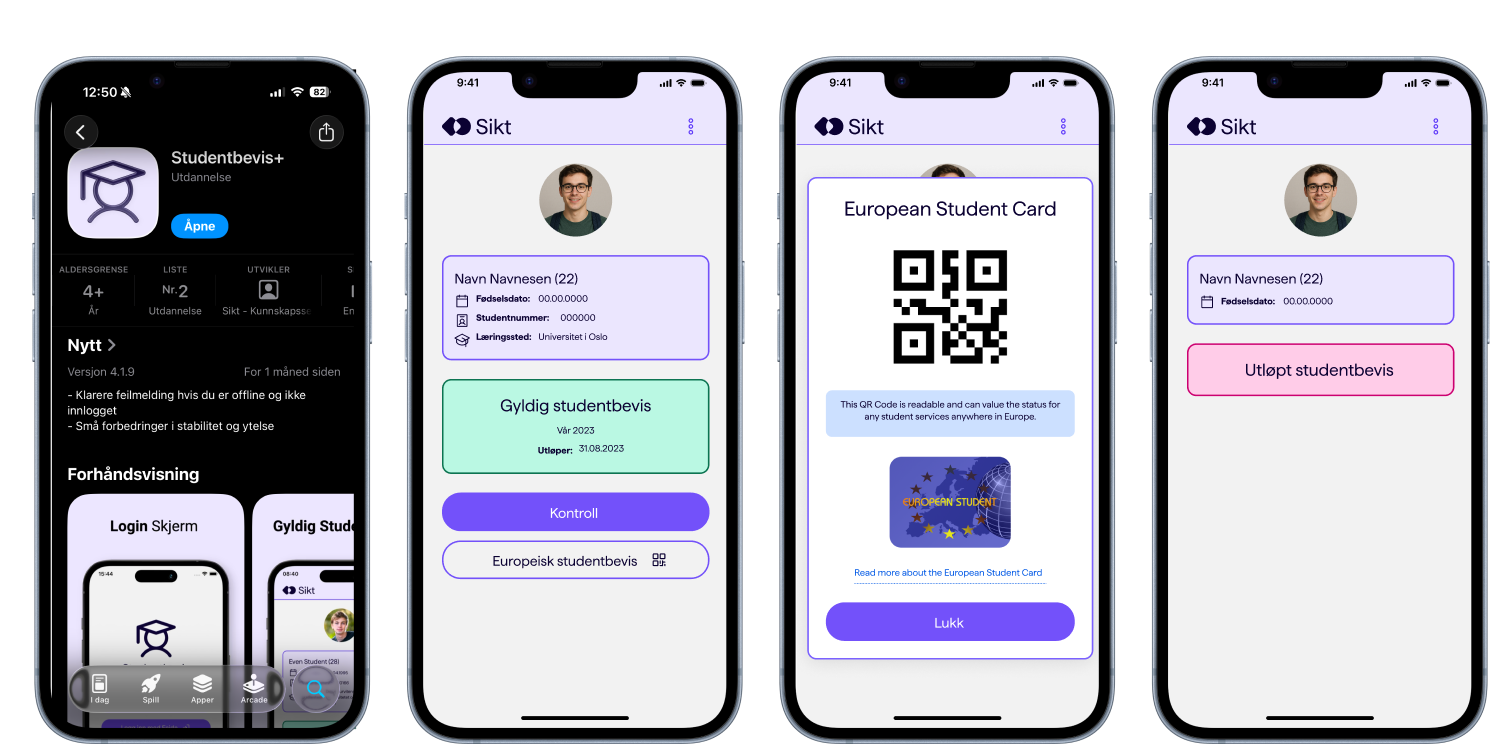 Resultat av studentbevisAppen